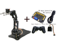 6 DOF Robot Arm with Rotatio Base Metal Alloy Manipulator Claw Kit For Arduino Robot DIY Kit UNO/ESP32/STM32 Programmable Robot