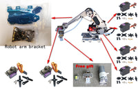 6 Dof Robotic Arm Suction Cup Manipulator with MG996 MG90S Servos  Industrial Robot Arm Model for Arduino Robot DIY Kit STEM Toy