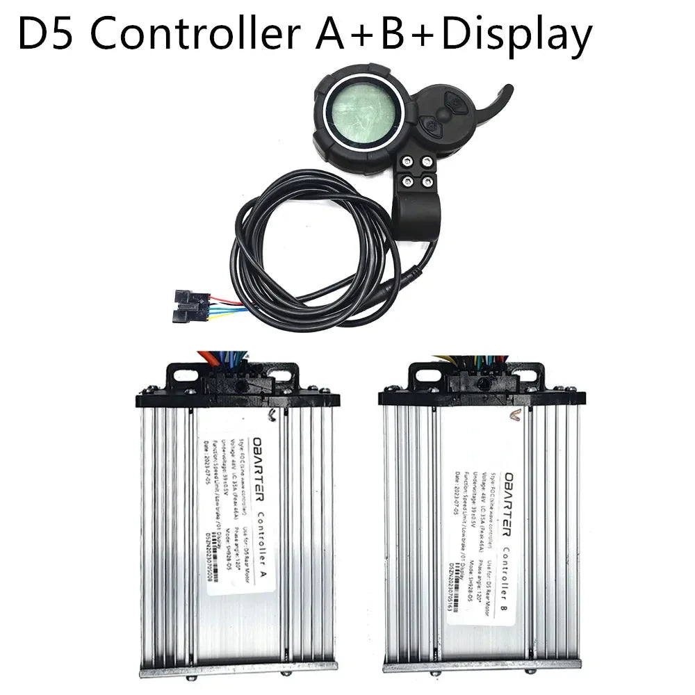 Obarter D5 Electric Scooter 48V FOC Sine Wave Dual Controllers (A & B) & LCD Display Throttle Kit