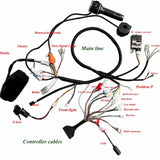 QS 120 35H 1200W Mid Drive Motor with ND72240 Fardriver Controller DKD Display Mainline Harness