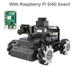 4WD Robot Car with Lidar Monocular/Depth Camera RC Car for Raspberry Pi 5 ROS Robot Kit Support SLAM and Autonomous Driving Tank