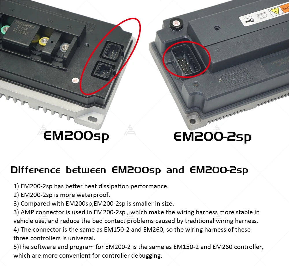 New QSMOTOR QS138 90H V3 with 1:2.35 gear box Rated 4KW 7200rpm Mid Drive Motor Kits with EM200-2SP Controller 200A 600A