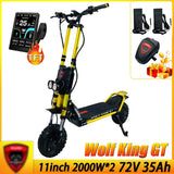 Wolf King GT Pro Wolf Warriors 11 inch 2000W*2 72V 35AhTFT Mini Motor Official Original Electric Scooter Fldable