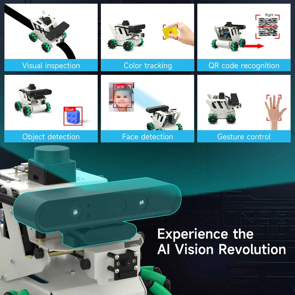 Yahboom RDK ROS2 Robot Programmable Smart Car Kit with Mecanum Wheel Depth Camera Lidar Support Python Programming APP Control