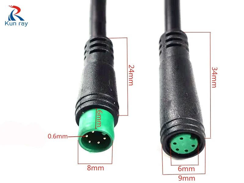 Electric Bike Waterproof 1 To 4 Main Cable Julet Type Connector Accessories Throttle Brake Display Controller Cable Integrated