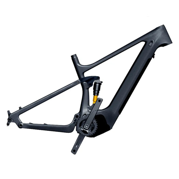 TWITTER EM9Carbon fiber Bafang frame mid-mounted motor electric assist mountain bike full shock absorber soft tail bicycle frame
