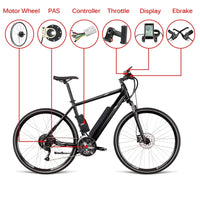 E Bike Kit Rear Wheel Motor 36V 48V 350W Electric Bike Conversion Kit Hub Brushless Controller Display KT LCD3  Brushless Motor