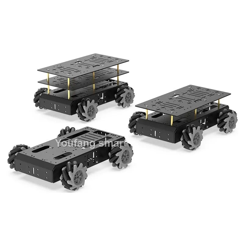 10KG Load 4WD Omnidirection Mecanum Robot Car 97mm Wheel 12V Encoder Motor Metal Chassis for Arduino for Raspberry Pi Robot Kit