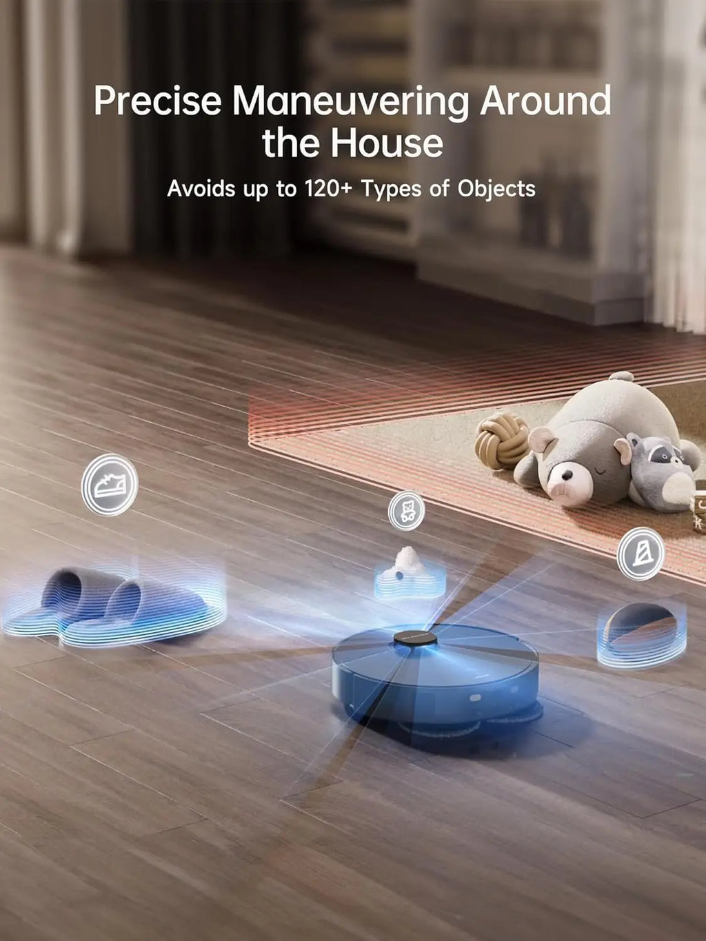 X40 Ultra Robotic Vacuum with Removable & Liftable Mop, 12,000Pa Suction, Side Brush Extensive Cleaning, 158°F Mop & Wash