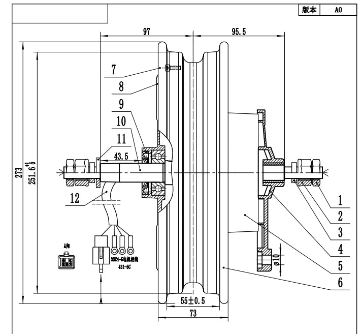 New update 212 1000W V1.12 Hub Motor kit with EM25sp Controller for Electric Scooter SIAECOSYS/QSMOTOR