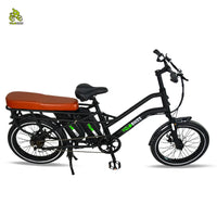 Three Seat Family Child ebike 350W30Ah Long Range Parent-child Two Battery Delivery Cargo Electric Bicycle 20inch Fat ebikes