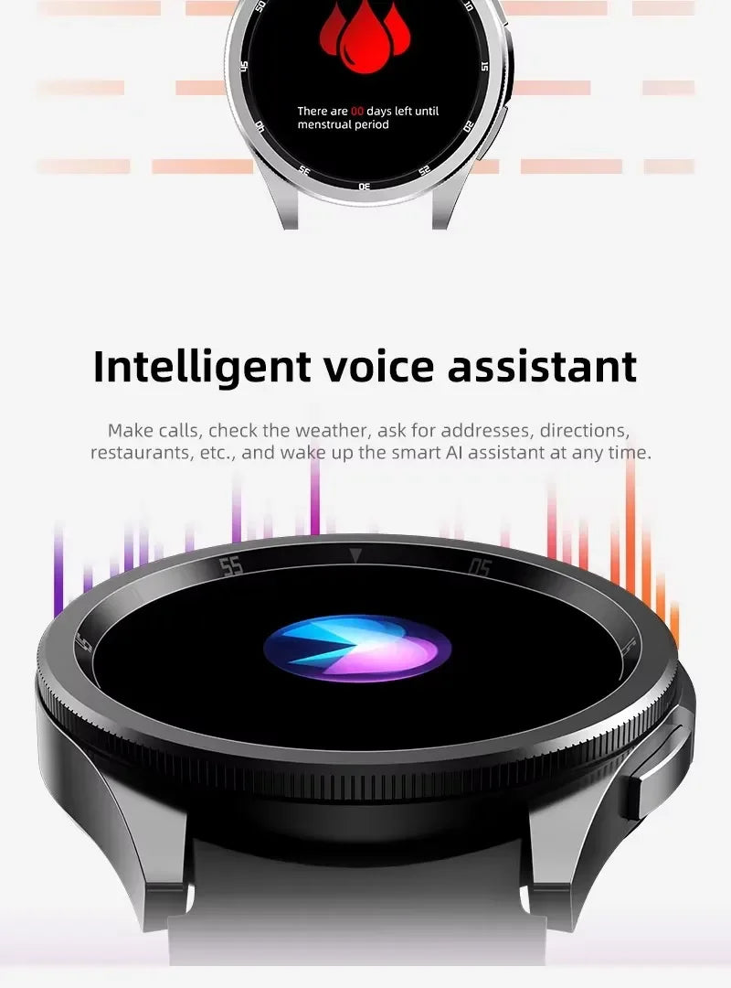Gaines JS Watch6 Max Smart Watch BT Calling AI Voice Compass Outdoor Sports Fitness Tracker Health Monitor Men Smartwatch