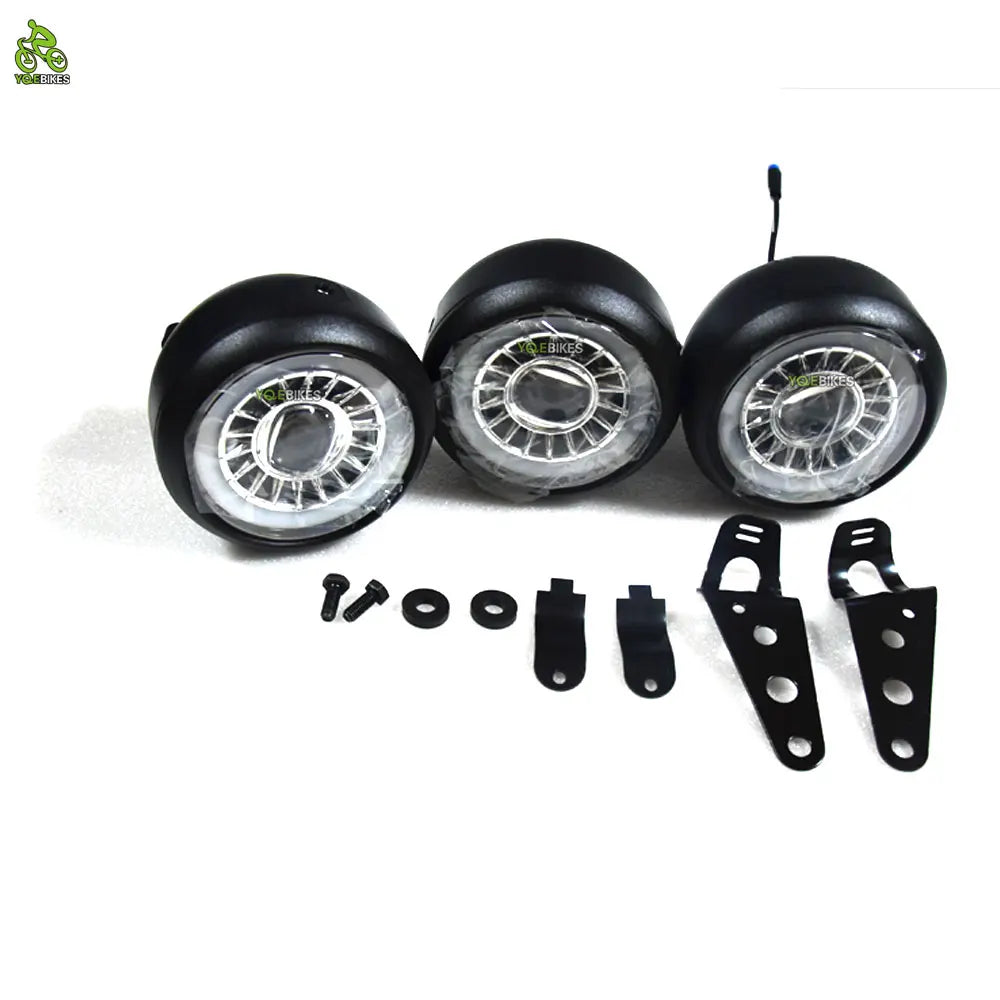 Super Bright 73 EBike Front Light Rear Light Kit Set Turn Signals 48V Ebike Headlight Set with Horn Electric Bicycle HeadLight