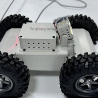 4WD Robotic Car Threading Pipeline Robot Ceiling Hole Reconnaissance Vehicle Video 100m Wired Transmission RC Tank with Handle