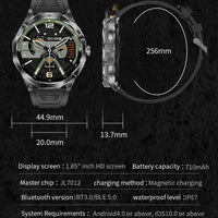 Gaines DA03 Smart Watch Men 1.85 Inch HD Bluetooth Call AI Voice Heart Monitor Sports Fitness Tracker 710mAh Outdoor Smartwatch