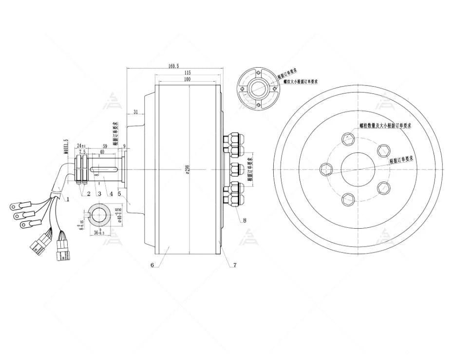 SiAECOSYS QS Electric Car 12000W 273 70H V4 72V-96V 130kph E-Car Hub Motor with ND96850 Controller Conversion Kits