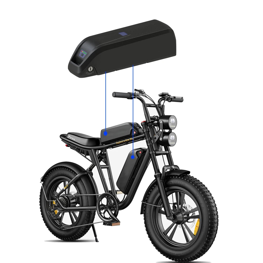 EMOKO C91 Upgraded Lithium-ion Battery Pack 48V 15Ah 17.5Ah 840Wh Removable Akku for 500W 750W ENGWE M20 Long Range E-bike