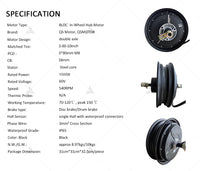 New update QS Motor 10x2.15inch 212 1000W 30H E-Scooter In-Wheel Hub Motor hot sale version