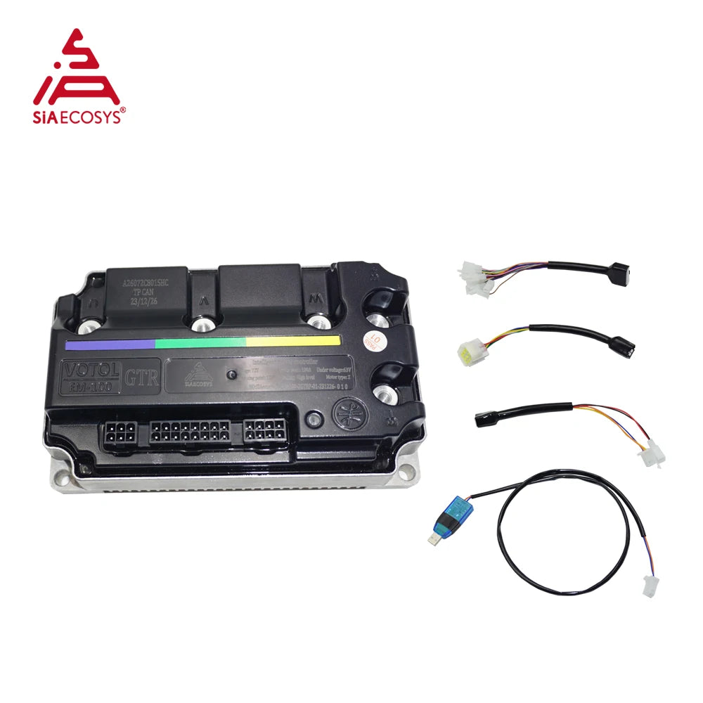 QSMOTOR QS260 12×3.5-Inch 72V 2000W Hub Motor Kit with VOTOL EM100-2GTRP Controller, DKD LCD Display & Z6 Throttle