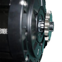 QSMOTOR 120 2kW 72V60KPH PMSM Mid Drive Motor Sprocket and Belt Type