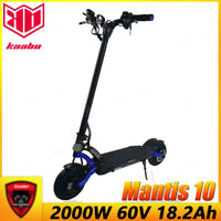 IN Stock KAABO Mantis 10 1000W*2 60V 18.2Ah Headlight Horn Turn Signal LCD Display 3.0inch Tires Widen Fender Electric Scooter