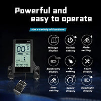 Ebike Brushless Controller Display with Pedal 36V 48V 350W 500W  Electric Bicycle Throttle Bike Display for Ebike Conversion Kit