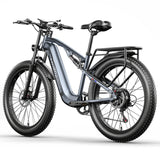 Powerful 26" Fat Tire Electric Mountain Bike with Full Suspension System Shengmilo MX05 E-MTB Electric Bike 85NM 50Km moped  Hybrid Bicycle