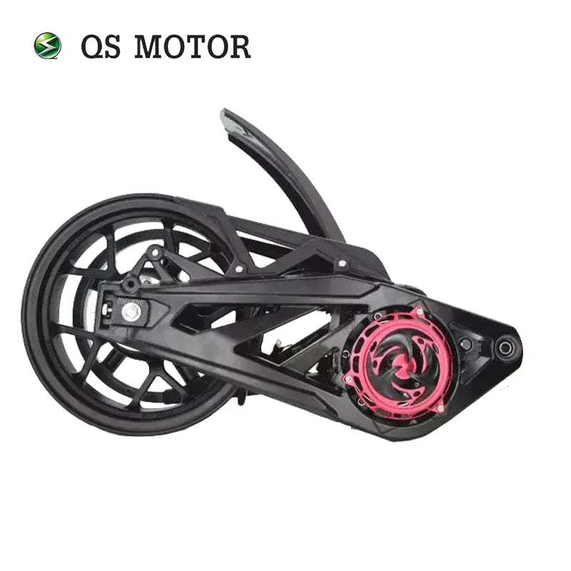 QSMOTOR 120 2kW 72V60KPH PMSM Mid Drive Motor Sprocket and Belt Type