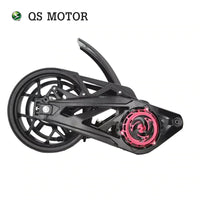 QSMOTOR 120 2kW 72V60KPH PMSM Mid Drive Motor Sprocket and Belt Type