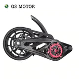 QSMOTOR 120 2kW 72V60KPH PMSM Mid Drive Motor Sprocket and Belt Type