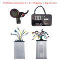 JB FOC Sine Wave 72V 50A Electric Scooter Controller for 6000w - 8000W 10000W 12000w e scooter QS-S4 Display PCB Big Screen Accelerator