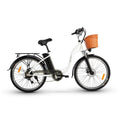 City Commuter Electric Bike - 26-Inch and 350W Ebike with Shopping Basket and Adjustable Seat-Post