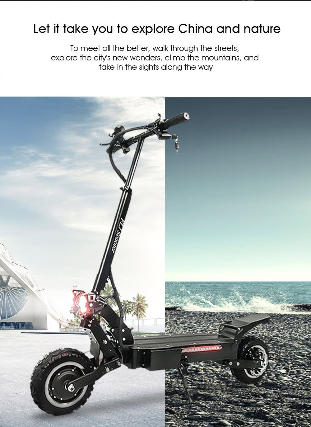 FLJ T112 11inch 5600W off road e scooter with Dual Motor electric scooter for men 53MPH