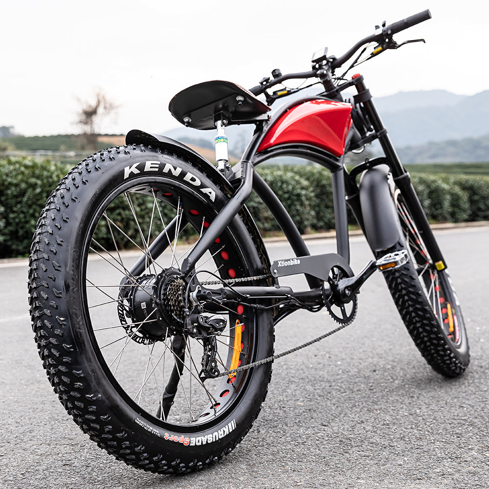 FLJ E26 48V 1200W Fat Tire Electric Bike with 26inch Kenda Tire Mountain Snow electric Bicycle Adult Powerful E Bike