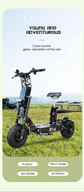 FLJ K14 14inch 8000W Fat wheels skateboard electric scoote with Short Handle fast speed 58MPH