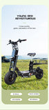 FLJ K14 14inch 8000W Fat wheels skateboard electric scoote with Short Handle fast speed 58MPH