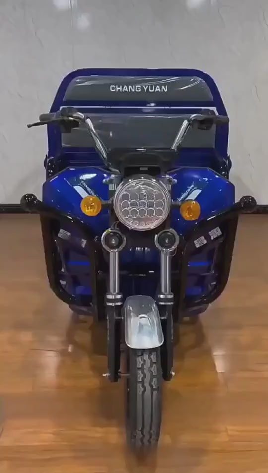 Shanghai Ce Cargo Electric Tricycle 60V 1000w Automatic Reverse 2 Battery 2 Motors Open Body&nbsp;