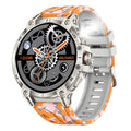 Gaines KC89 Smart Watch Men Outdoor Sports LED Flashlight Copmpass Bluetooth Call AI Voice Health Monitoring Fitness Track Smart