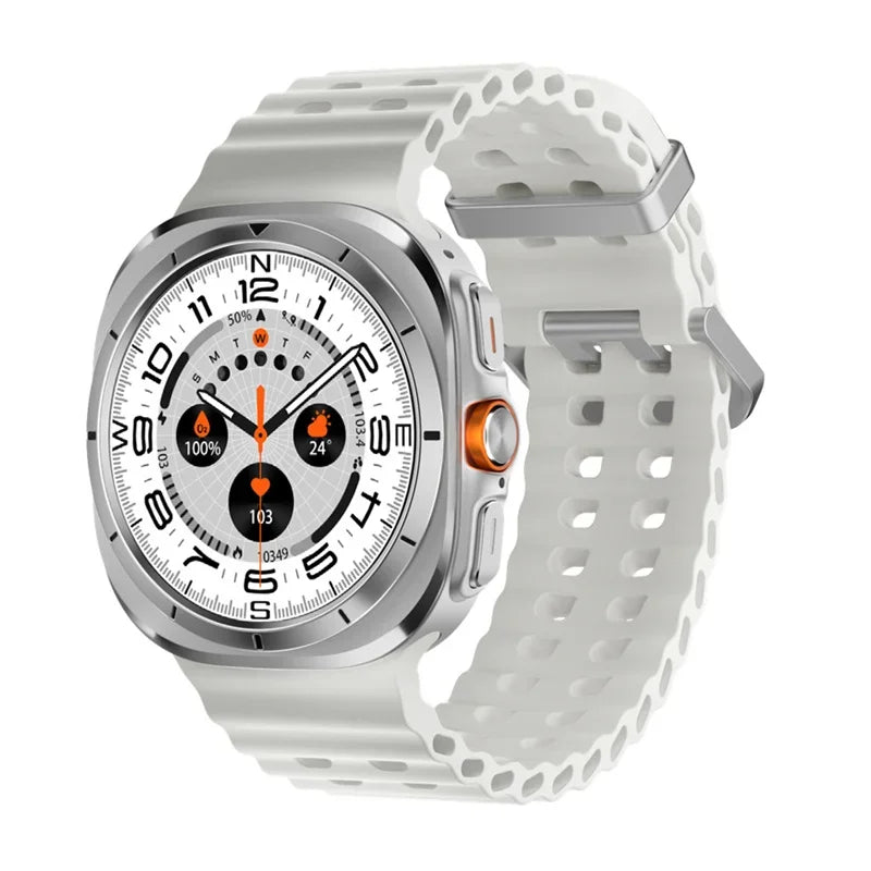 Gaines W7 AMOLED Smart Watch Ultra 7 Ai Dail 3D Menu SOS Compass Men Women Bluetooth Call Wireless Charging Sport Smartwatch