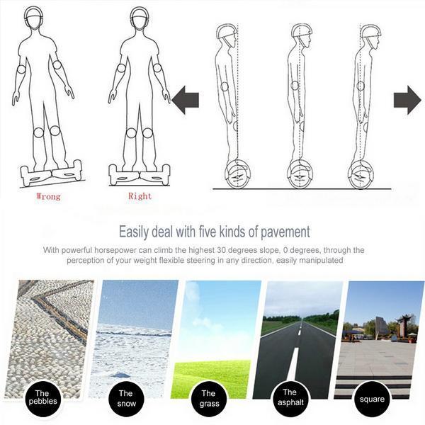 6.5inch Smart Electric Scooter 2 Wheels Self Balancing Scooter Lithium Battery LED Lights Hoverboard Balance Scooters US Plug