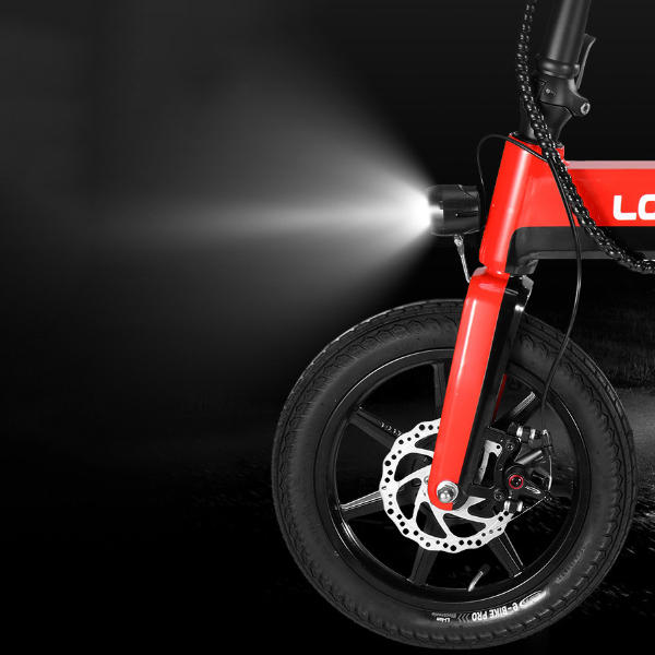 LOOKIS A5 14 Inches Folding Electric Bike 350W Brushless Motor 10.4AH Lithium Battery 25km/h Moped Bicycle Max Load 120kg