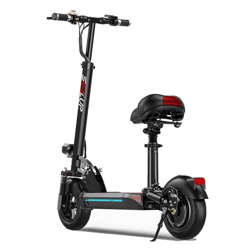10 Inch Electric Kick Scooter Electric Bicycles 500W 48V 150KM GPS Folding E Bike Scooter Seat For Adults Black/White