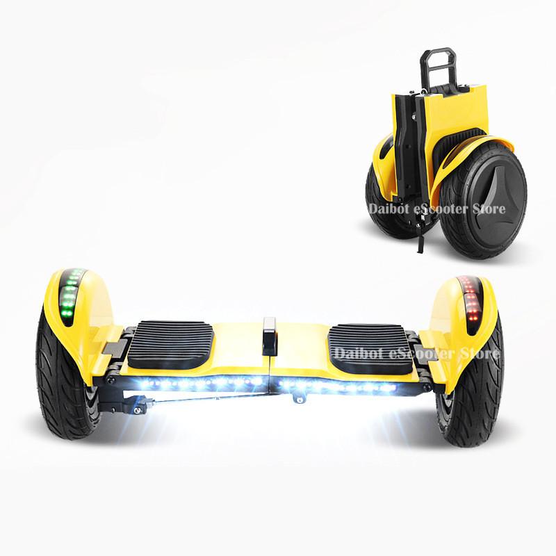 Daibot Off Road Electric Scooter Foldable 2 Wheels Self Balancing Scooters Dual Drive 250W 36V Hoverboard Skateboard Bluetooth