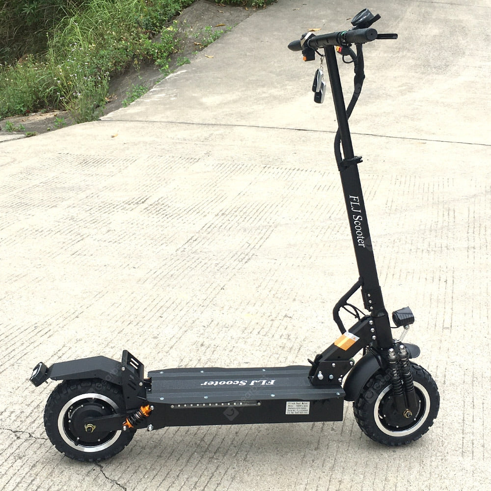 FLJ T113 Upgrade 60V 3200W dual Motor Electric Scooter with Off road tire for adults