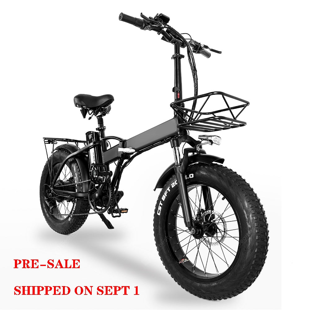 CMACEWHEEL GW20 Inch Lithium Ion ElectricBike Foldable Variable Speed Electric Bike 48V/15Ah 500W Commute