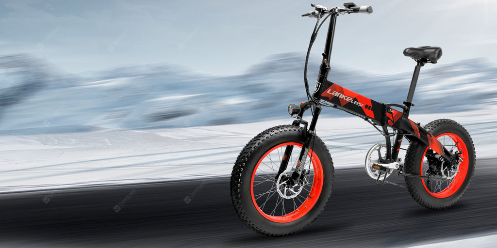 LANKELEISI X2000Plus Folding Electric Bike Big Tire MTB 500W 48V All Terrain Three Riding Modes 7 Speed