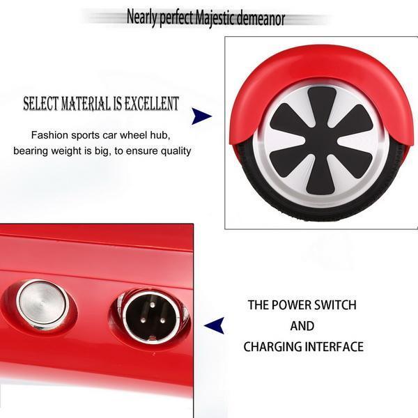 6.5inch Smart Electric Scooter 2 Wheels Self Balancing Scooter Lithium Battery LED Lights Hoverboard Balance Scooters US Plug