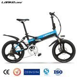 China Manufacturer CE 20" PAS folding Electric Bicycle with Removable 48V 10AH L G Lithium Battery