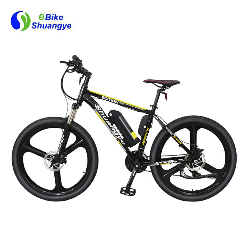 New design 36v 26'' Magnesium alloy wheel mountain e-bike with 21 speed