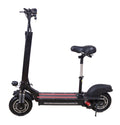 Lamtwheel 1200W Electric Scooter - Range 40-50Km/Hy 40-50Km With Off-road Tires - Foldable - With Seat-48V/22Ah Bla